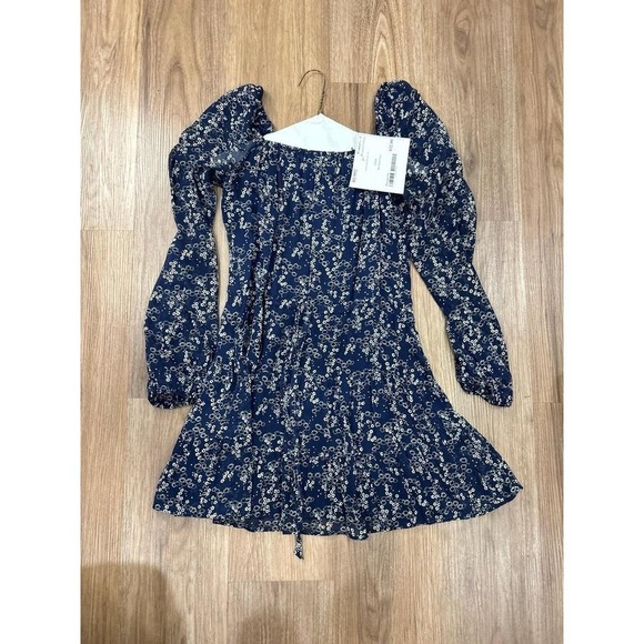 PAIGE Dresses & Skirts - PAIGE Blue Navy Flower Dress S